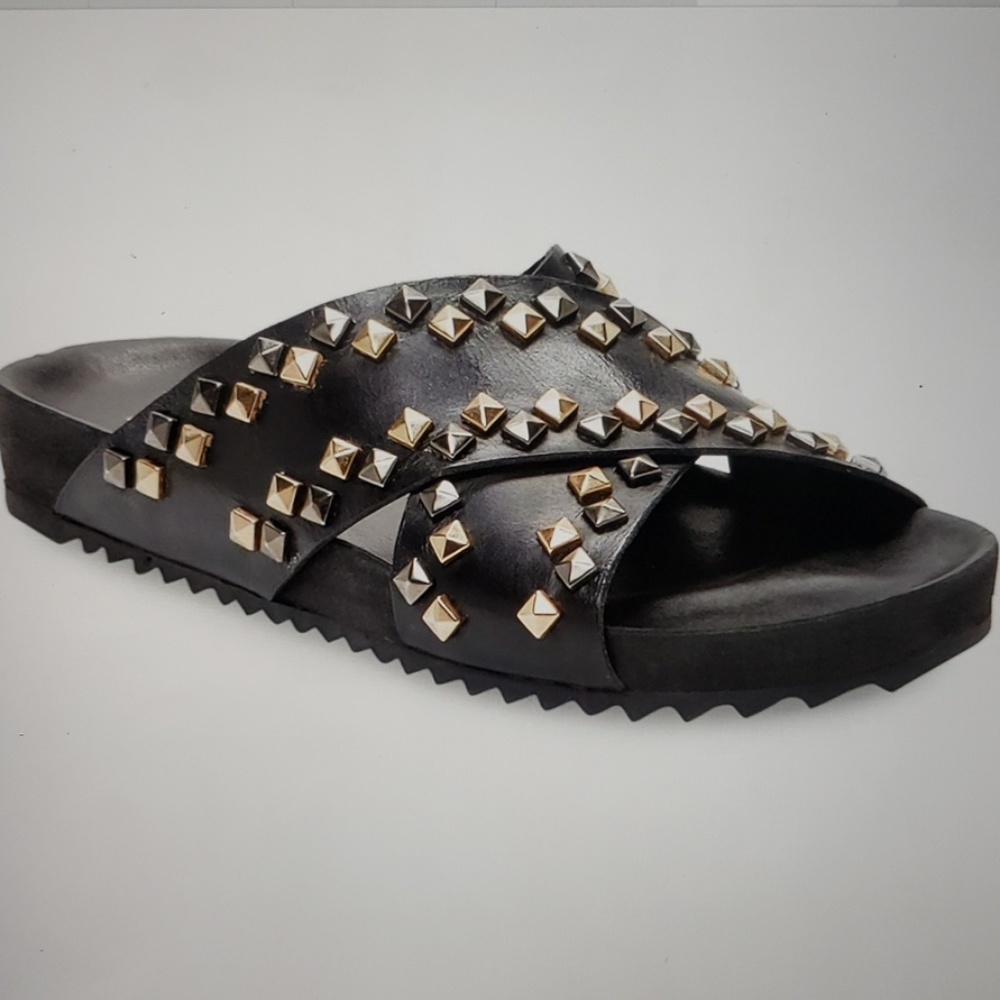 Women's Renvy Studded Leather Slides